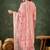 Silk blend baby pink casual wear embroidery work kurta set