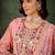 Silk blend baby pink casual wear embroidery work kurta set