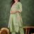 Silk blend pista casual wear embroidery work kurta set