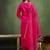 Silk blend rani pink casual wear embroidery work kurta set