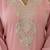 Silk blend pink casual wear embroidery work kurta set