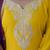 Silk blend yellow casual wear embroidery work kurta set