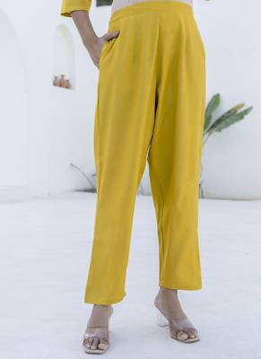Shimmer silk yellow casual wear floral print kurta set 4