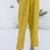 Shimmer silk yellow casual wear floral print kurta set