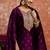 Cotton silk blend wine casual wear embroidery work kurta set