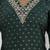 Chanderi silk dark green casual wear embroidery work kurta set