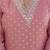 Chanderi silk pink casual wear embroidery work kurta set