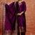 Cotton silk blend wine party wear zari work kurta set