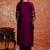 Viscose rayon wine casual wear embroidery work kurta set