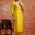 Silk blend yellow festival wear embroidery work kurta set