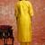 Silk blend yellow festival wear embroidery work kurta set
