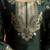 Cotton silk blend dark green party wear zari work kurta set