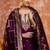 Cotton silk blend wine party wear zari work kurta set