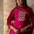 Silk blend pink party wear embroidery work kurta set