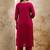 Silk blend pink party wear embroidery work kurta set