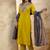 Viscose rayon mustard casual wear embroidery work kurta set