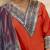 Viscose rayon orange casual wear embroidery work kurta set