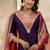 Viscose rayon violet casual wear embroidery work kurta set