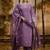 Silk blend lavender casual wear embroidery work kurta set