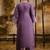 Silk blend lavender casual wear embroidery work kurta set