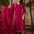 Silk blend pink casual wear embroidery work kurta set