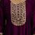 Silk blend wine party wear embroidery work kurta set