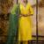 Silk blend yellow party wear embroidery work kurta set