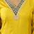 Silk blend yellow party wear embroidery work kurta set