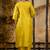 Silk blend yellow party wear embroidery work kurta set
