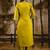 Viscose yellow festival wear embroidery work kurta set