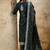Cotton blend dark green party wear weaving work kurta set