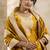 Cotton blend mustard party wear weaving work kurta set
