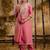 Silk blend pink party wear embroidery work kurta set