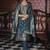 Jacquard silk teal party wear embroidery work kurta set