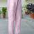 Silk blend baby pink party wear embroidery work kurta set