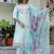 Silk blend sky blue party wear embroidery work kurta set