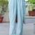 Silk blend sky blue party wear embroidery work kurta set
