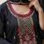 Silk blend black party wear embroidery work kurta set
