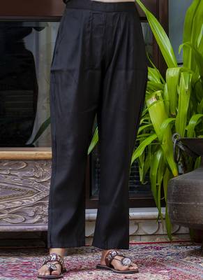 Silk blend black party wear embroidery work kurta set 3