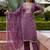 Silk blend lavender occasional wear embroidery work kurta set