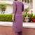 Silk blend lavender occasional wear embroidery work kurta set