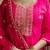 Silk blend hot pink occasional wear embroidery work kurta set