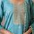 Silk blend blue occasional wear embroidery work kurta set