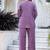 Silk blend lavender casual wear hand work kurta set