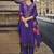 Viscose silk purple ocassional wear embroidery work kurta set