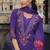 Viscose silk purple ocassional wear embroidery work kurta set