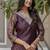 Shimmer silk purple casual wear embroidery work readymade kurti