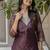 Shimmer silk purple casual wear embroidery work readymade kurti