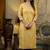 Shimmer silk yellow casual wear embroidery work readymade kurti