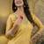 Shimmer silk yellow casual wear embroidery work readymade kurti